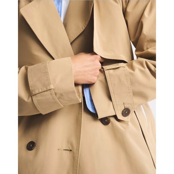 Abercrombie & Fitch Classic Trench Coat Full Length Waterproof Size M NWOT - Picture 13 of 13